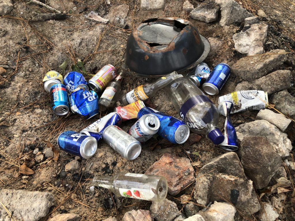 AAW-Trash at Bear Island Campsite