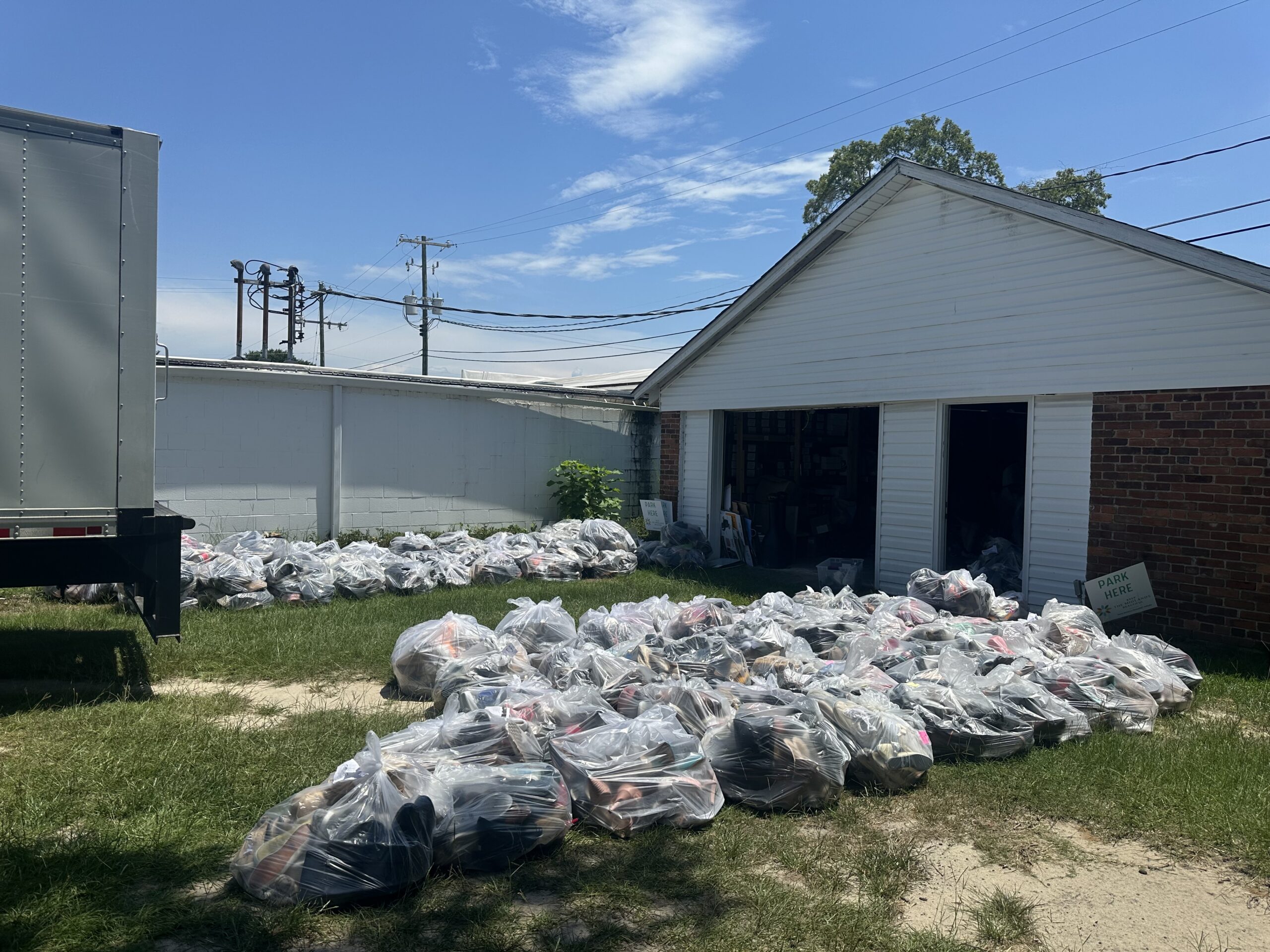Bags on Lawn
